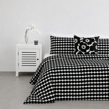 MARIMEKKO BED BUNDLE  |  RASYMATTO DUVET QUILT COVER + 2 PILLOWCASES  |  BLACK + WHITE