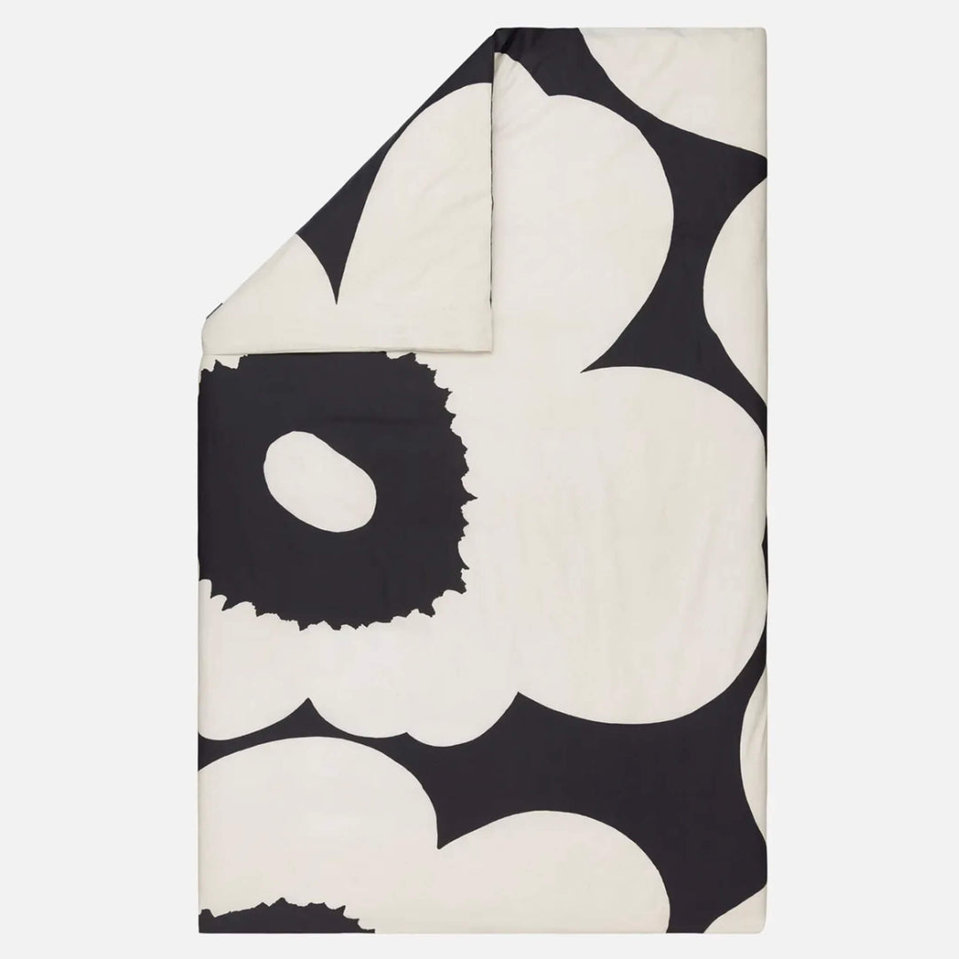 MARIMEKKO  |  ISO UNIKKO PUSSILAKANA DUVET QUILT COVER  |  CARBON + OFF WHITE  |  KING