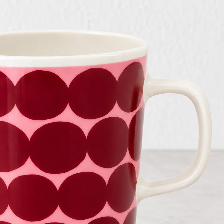 MARIMEKKO  |  OIVA SIIRTOLAPUUTARHA COFFEE MUGS 2.5DL  |  WILD ROSE + RED WINE