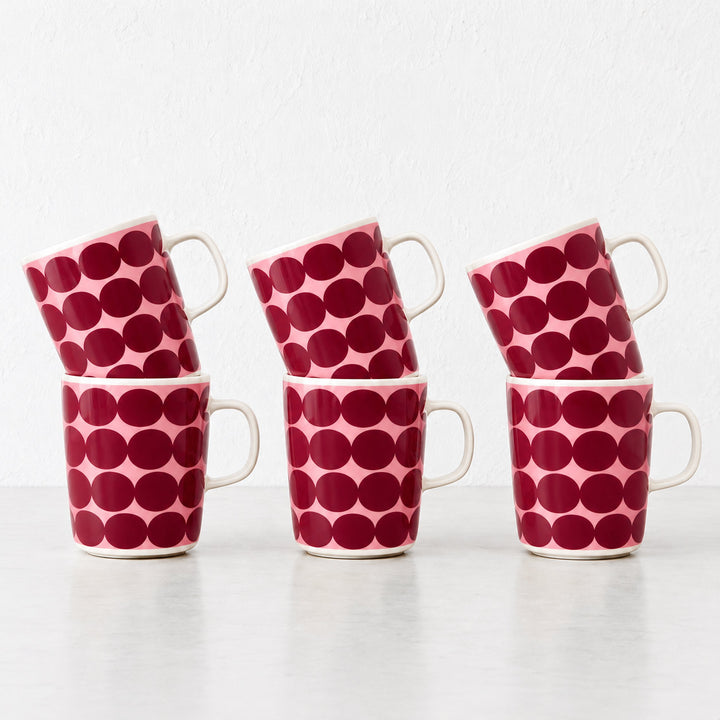 MARIMEKKO  |  OIVA SIIRTOLAPUUTARHA COFFEE MUGS 2.5DL  |  WILD ROSE + RED WINE
