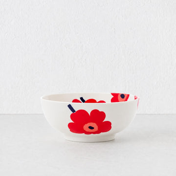MARIMEKKO  |  OIVA UNIKKO BOWL 1.3L   |  WHITE + RED + BLUE