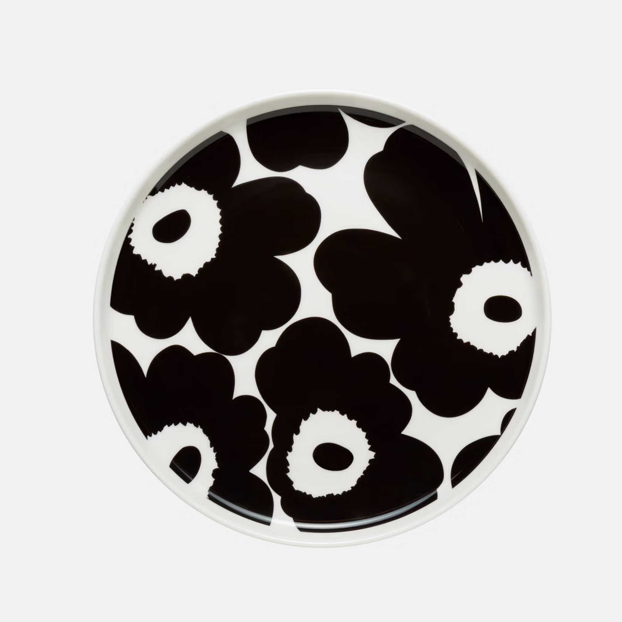 MARIMEKKO | UNIKKO PLATE 20CM BUNDLE | BUNDLE X6 | BLACK + WHITE