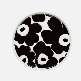marimekko  |  unikko plate 20cm  |   black + white