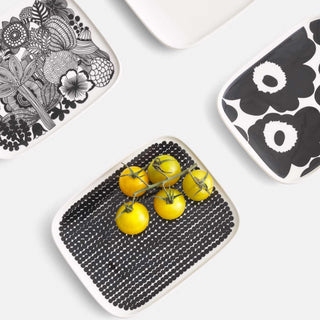 MARIMEKKO  |  RASYMATTO PLATE 12 X 15CM  |  BLACK + WHITE |  BUNDLE X2
