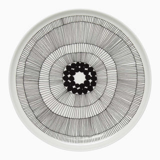 marimekko oiva siirtolapuutarha plate 25cm  |  black + white