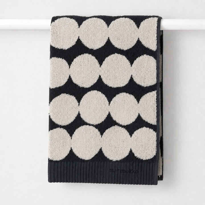MARIMEKKO  |  RASYMATTO BATH TOWELS   |  OFF WHITE + CHARCOAL