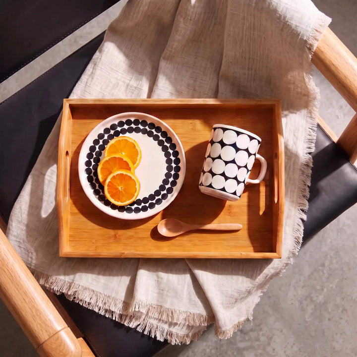 MARIMEKKO  |  SIIRTOLAPUUTARHA PLATE 20CM   |  WHITE + CHARCOAL