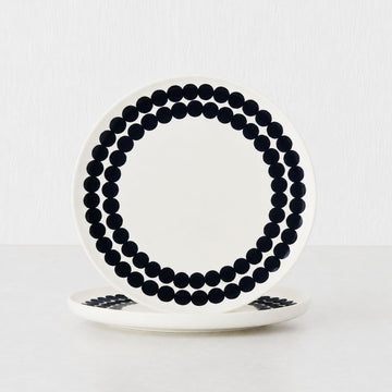 MARIMEKKO  |  SIIRTOLAPUUTARHA PLATE 20CM   |  WHITE + CHARCOAL