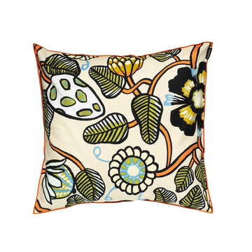 MARIMEKKO  |  TIARA CUSHION  |  50X50CM  |  SAND + WARM ORANGE + GREEN