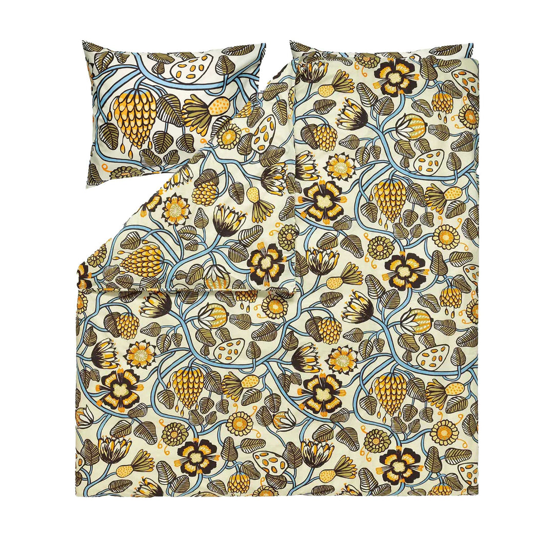  MARIMEKKO  |  TIARA DUVET COVER   220X240CM  |  SAND + SKY BLUE + GREEN