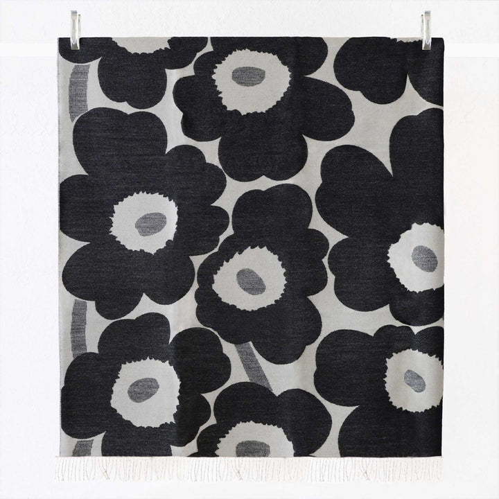 MARIMEKKO  |  UNIKKO BLANKET 130X180CM  |  CHARCOAL + OFF WHITE