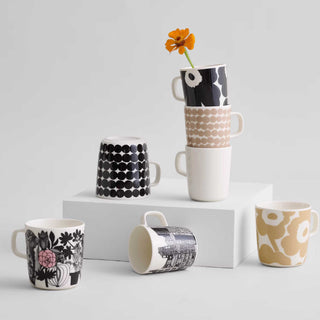 MARIMEKKO  |  UNIKKO COFFEE MUG 4DL   |  BEIGE + WHITE COLECTION
