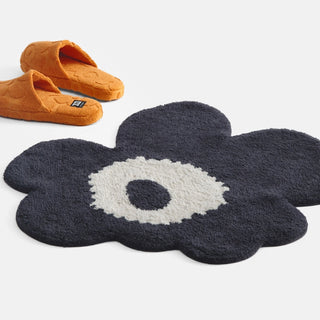 Marimekko  |  Unikko Bath Mat  |  73x74CM  |  Charcoal + Off White