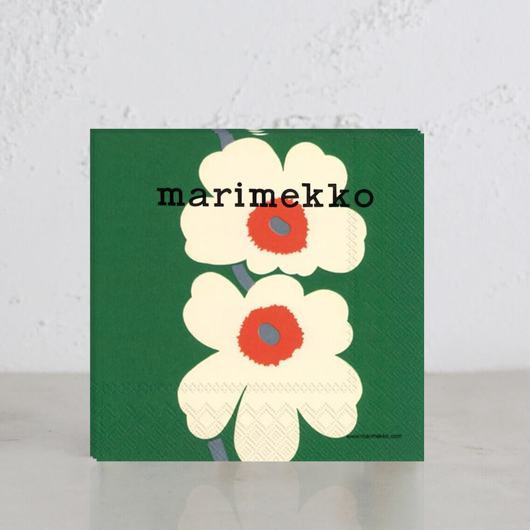 MARIMEKKO  |  UNIKKO PAPER NAPKIN  | 60TH ANNIVERSARY GREEN