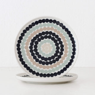 MARIMEKKO  |  OIVA SIIRTOLAPUUTAHRA PLATE 20CM BUNDLE X2 | SAGE + BLACK + BEIGE