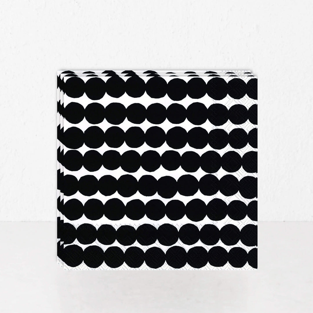 MARIMEKKO  |  RASYMATTO PAPER NAPKINS  |  BLACK + WHITE