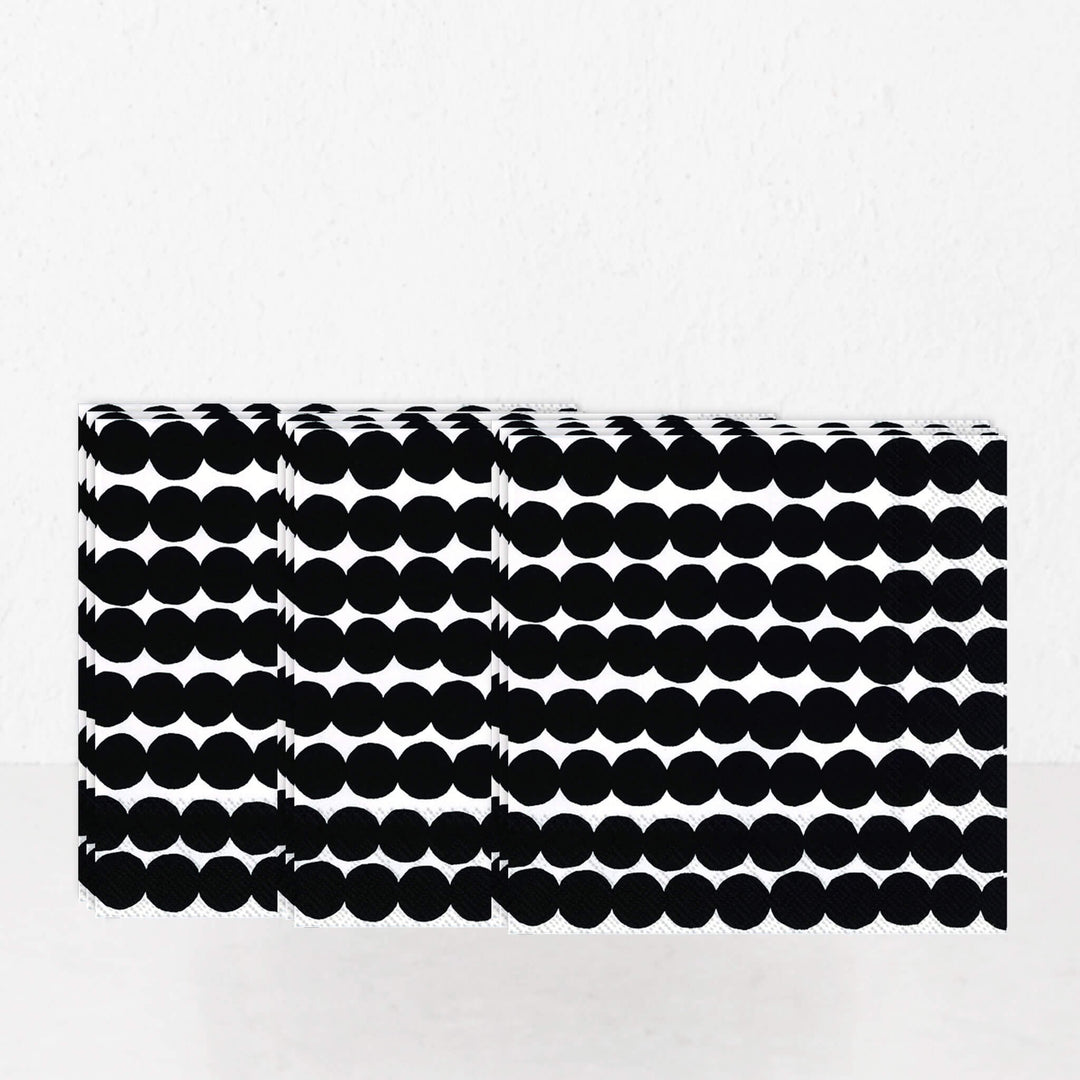 MARIMEKKO  |  RASYMATTO PAPER NAPKINS  |  BLACK + WHITE
