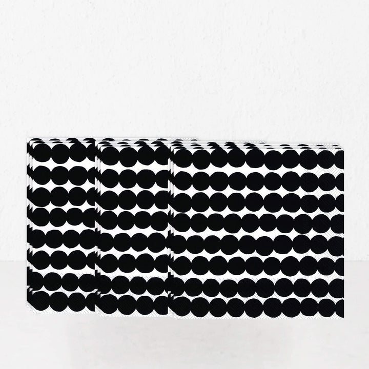 Marimekko  |  Rasymatto Paper Napkins Bundle x3  |  Black + White