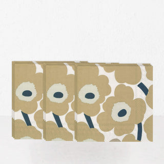 MARIMEKKO  |  UNIKKO  PAPER NAPKINS BUNDLE X3  |  CREAM + LINEN