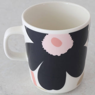 Marimekko  |  Unikko Oiva Mug 2.5DL  |  Off White + Charcoal + Sand + Pink