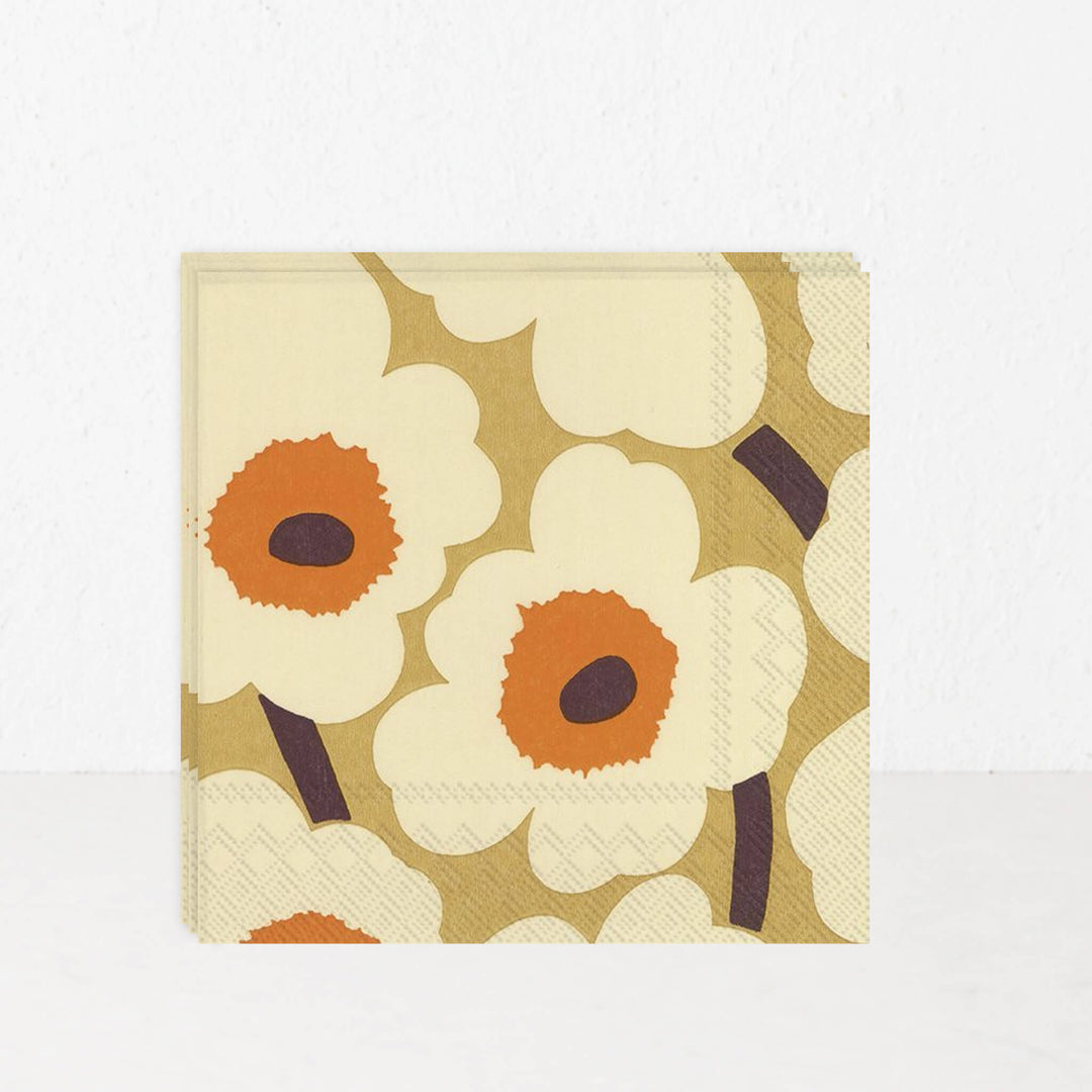 MARIMEKKO  |  UNIKKO PAPER NAPKINS  |  ORANGE + CREAM