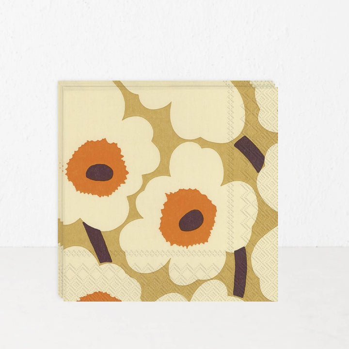 MARIMEKKO  |  UNIKKO PAPER NAPKINS  |  ORANGE + CREAM
