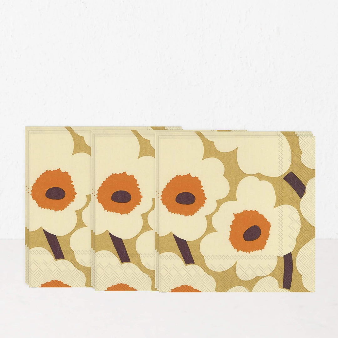 MARIMEKKO  |  UNIKKO PAPER NAPKINS  |  ORANGE + CREAM