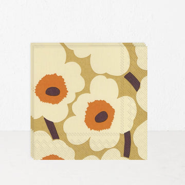 MARIMEKKO  |  UNIKKO PAPER NAPKINS  |  ORANGE + CREAM