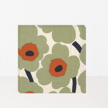 MARIMEKKO  |  UNIKKO PAPER NAPKINS  |  SAGE + ORANGE