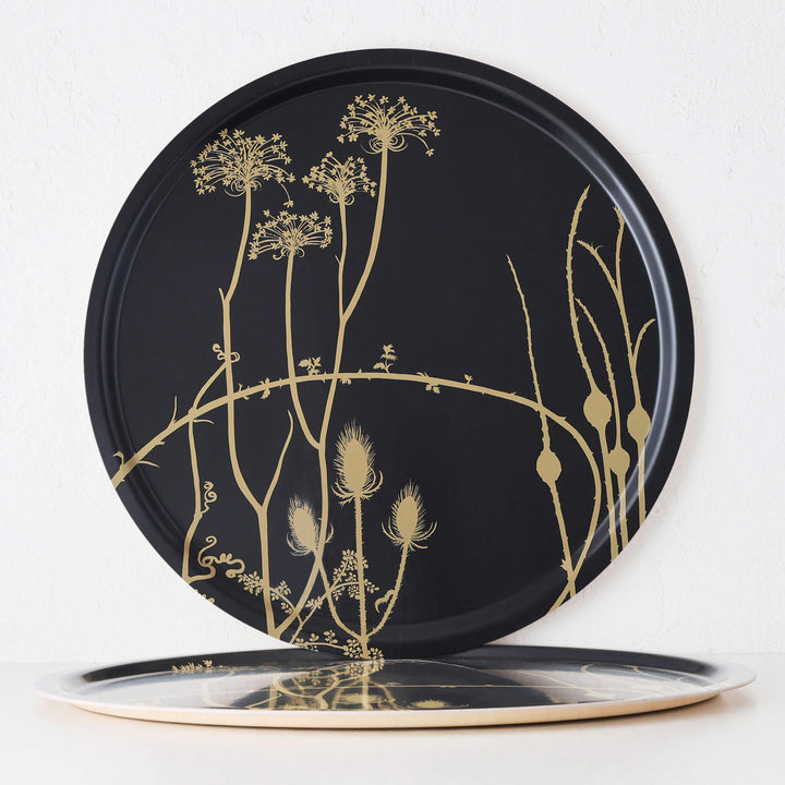 MARIMEKKO  |  VUOREN KASVIT TRAY 65CM BUNDLE X2  |  DEEP MIDNIGHT BLUE + HAY