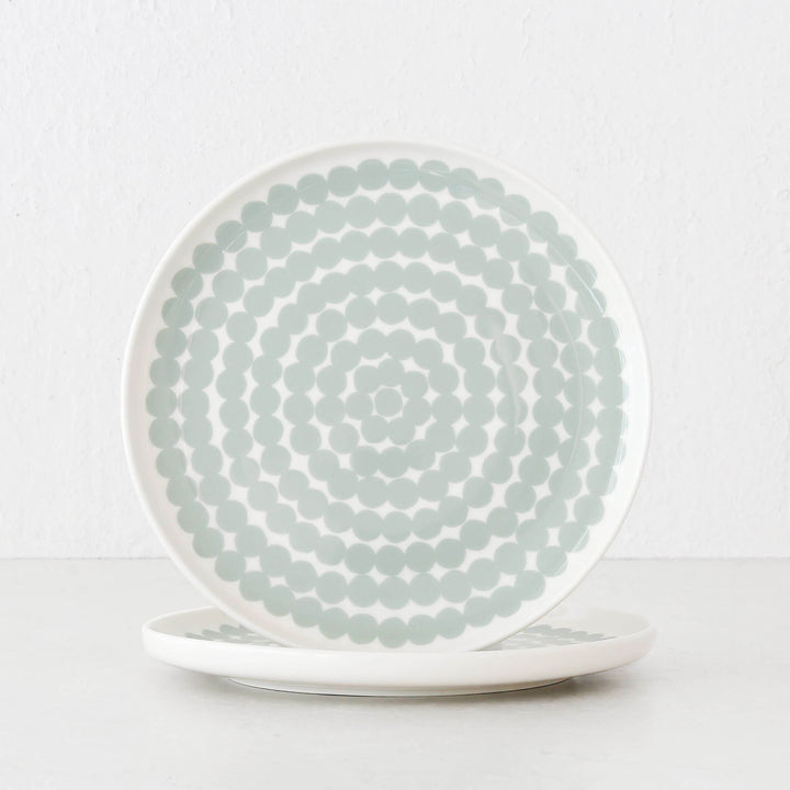 MARIMEKKO  |  OIVA SIIRTOLAPUUTAHRA PLATE 20CM BUNDLE X2 | SAGE + OFF WHITE