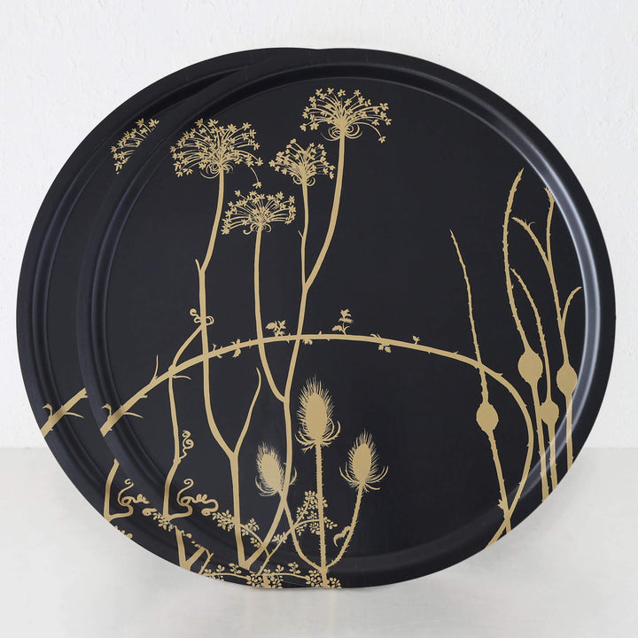 MARIMEKKO  |  VUOREN KASVIT TRAY 65CM BUNDLE X2  |  DEEP MIDNIGHT BLUE + HAY