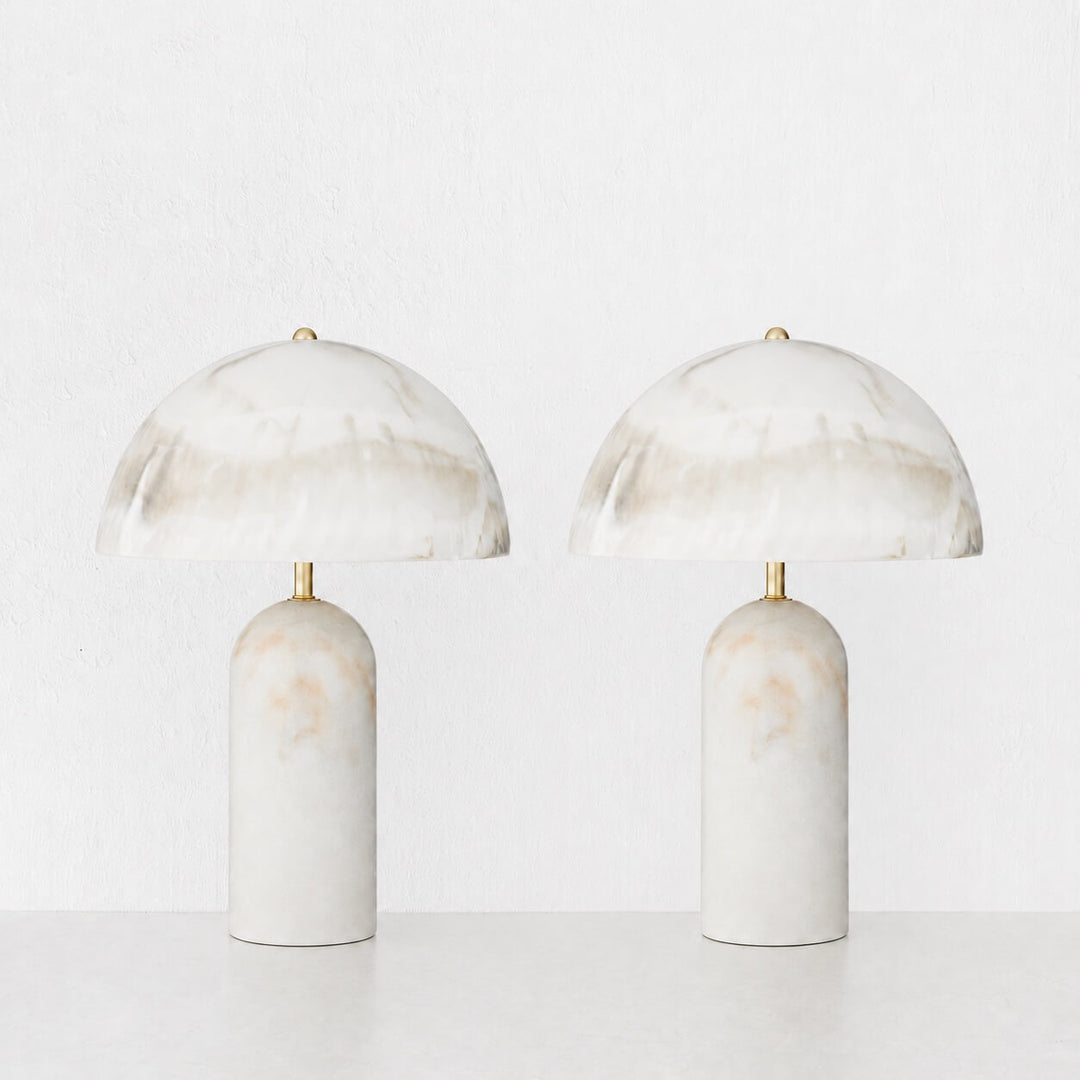 Milano Table Lamp Bundle X2  |  White Marble