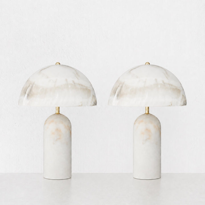 Milano Table Lamp Bundle X2  |  White Marble