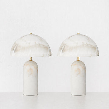 Milano Table Lamp Bundle X2  |  White Marble