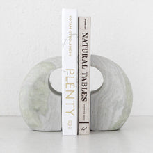 MINERAL BOOKENDS  |  SET OF 2  |  GREEN MARBLE