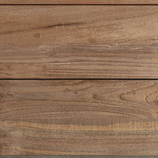 NAPLES RECLAIMED TEAK DINING TABLE OUTDOOR CLOSE UP