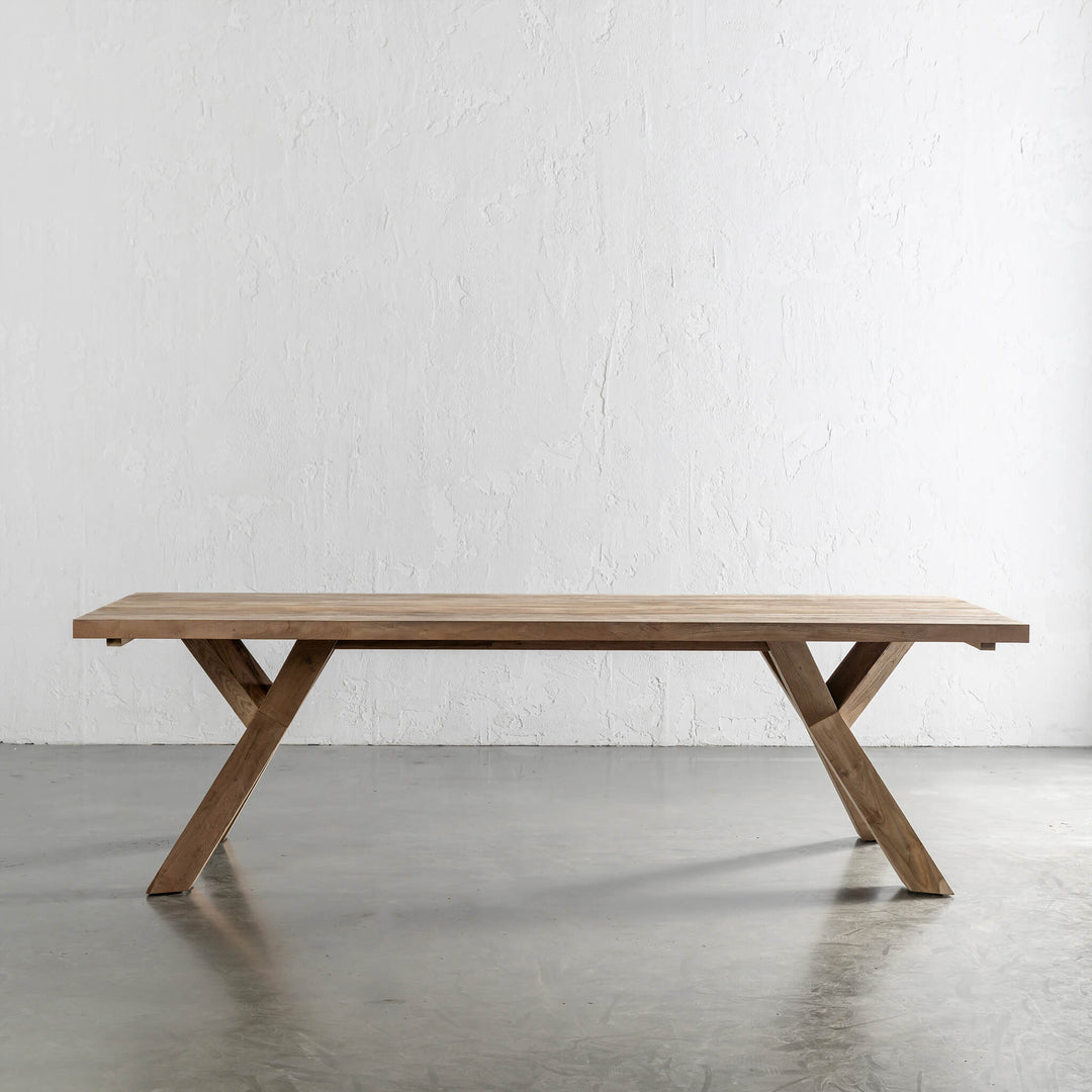 NAPLES RECLAIMED TEAK DINING TABLE UNSTYLED  |  OUTDOOR  |  260CM