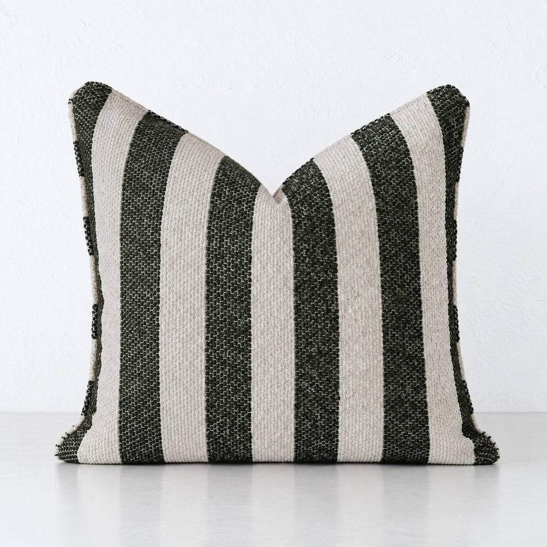 NAPOLI CUSHION  |  BLADE OLIVE + NATURAL STRIPE  |  40X60 | 50X50 | 60X60
