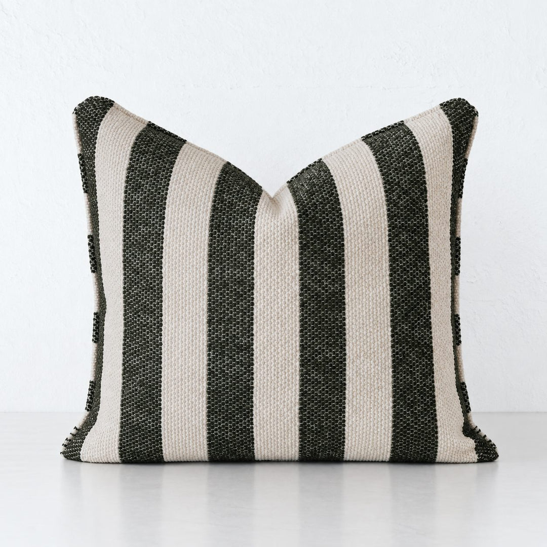 NAPOLI CUSHION  |  BLADE OLIVE + NATURAL STRIPE  |  40X60 | 50X50 | 60X60