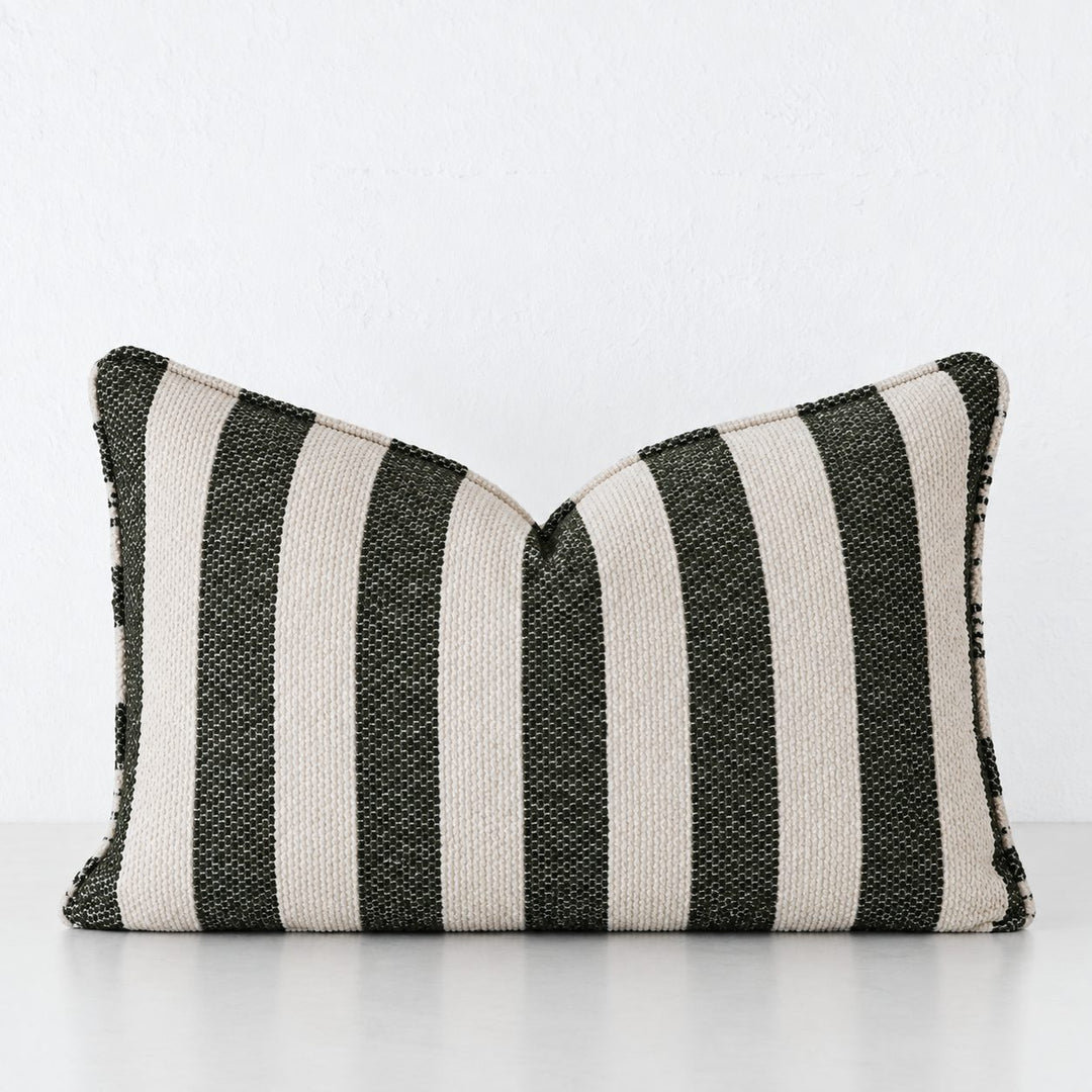 NAPOLI CUSHION  |  BLADE OLIVE + NATURAL STRIPE  |  40X60 | 50X50 | 60X60