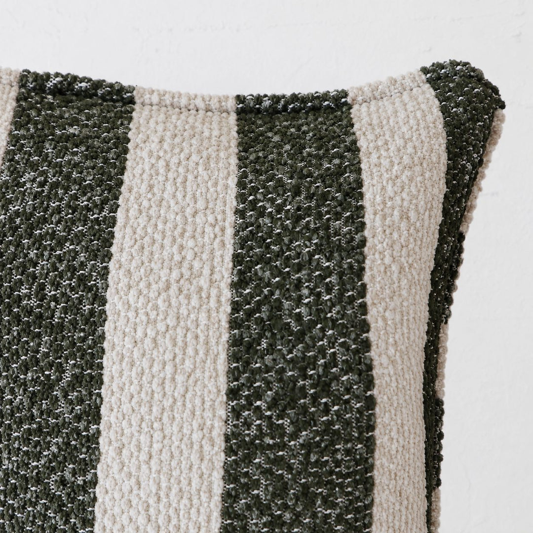 NAPOLI CUSHION  |  BLADE OLIVE + NATURAL STRIPE  |  40X60 | 50X50 | 60X60