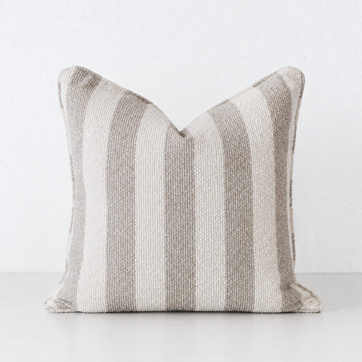 NAPOLI CUSHION  |  PEBBLE BEIGE + BONE STRIPE  |  40X60 | 50X50 | 60X60