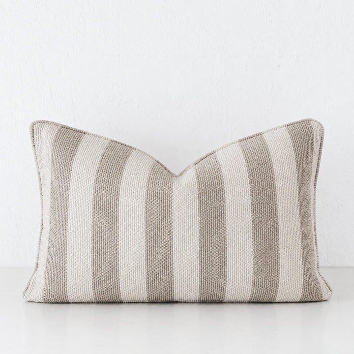NAPOLI CUSHION  |  PEBBLE BEIGE + BONE STRIPE  |  40X60 | 50X50 | 60X60