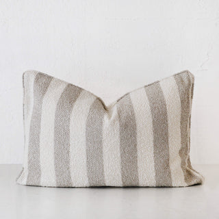 NAPOLI CUSHION  |  PEBBLE BEIGE + BONE STRIPE  |  40X60 | 50X50 | 60X60