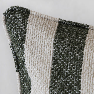 NAPOLI CUSHION | BLADE OLIVE + NATURAL STRIPE