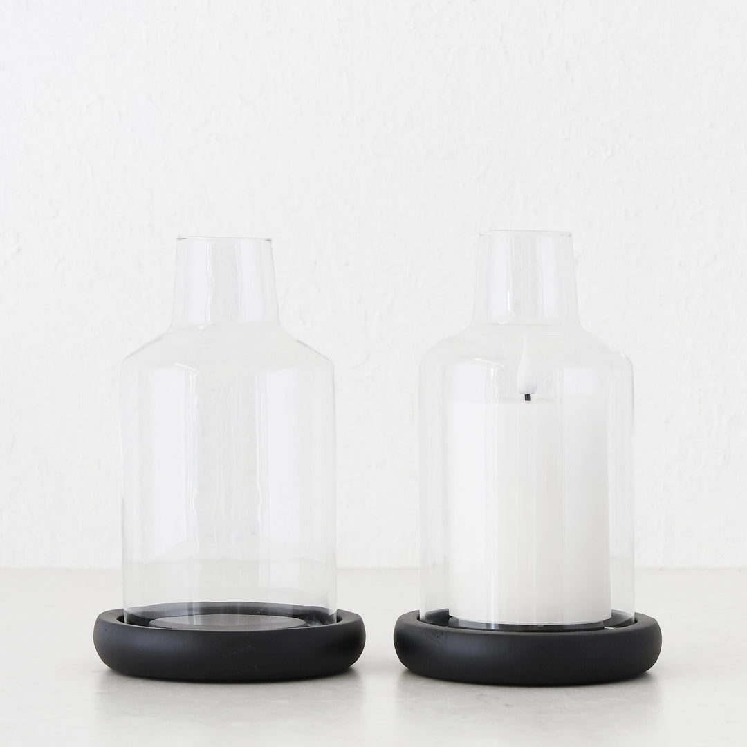 Narva Hurricane Vase Bundle X2 |  21cm  |  Glass Cloche