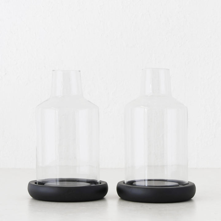 Narva Hurricane Vase Bundle X2 |  21cm  |  Glass Cloche