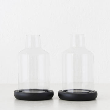 Narva Hurricane Vase Bundle X2 |  21cm  |  Glass Cloche