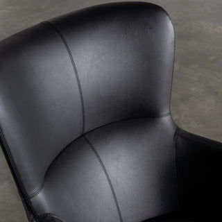 NEIMAN ARMCHAIR  |  NOIR BLACK VEGAN LEATHER